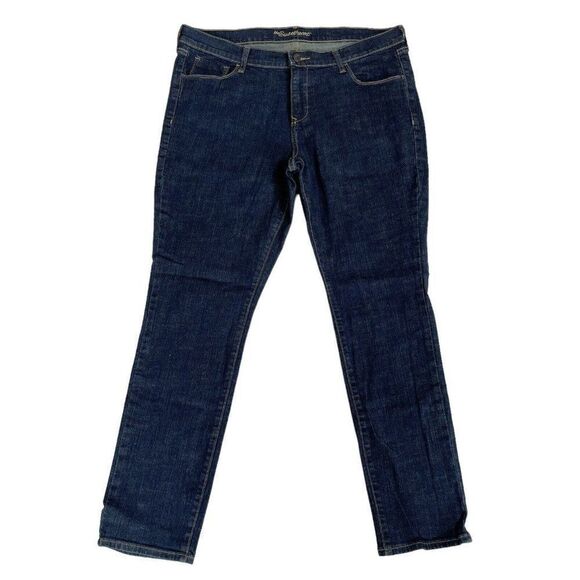 Old Navy Sweetheart Jeans Womens Size 16 Regular Dark Indigo Denim Straight Leg - Picture 1 of 6
